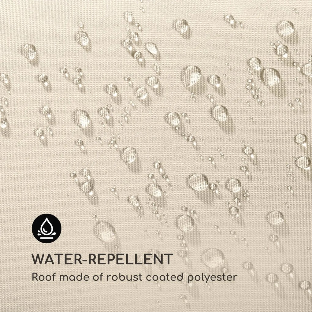 Blumfeldt Umbria, șezlong balansoar dublu, stand liber, cadru din oțel, pernă, acoperiș, gri