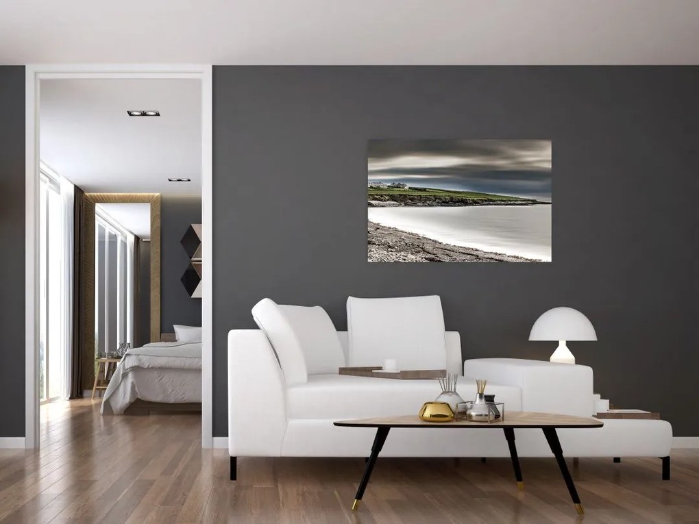 Tablou cu lac în amurg (90x60 cm)
