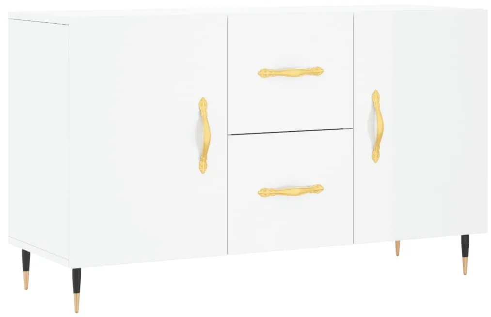 828150 vidaXL Dulap, alb extralucios, 100x36x60 cm, lemn compozit