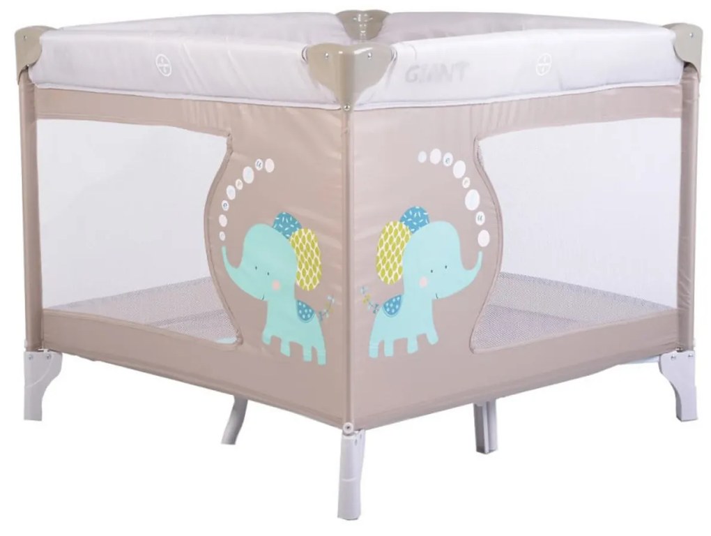 Tarc de joaca portabil pentru interior si exterior NOVOKIDS™ Little Giant , Pliabil, Dimensiuni 93X93X77 cm, Inaltime 77 cm, Geanta transport si