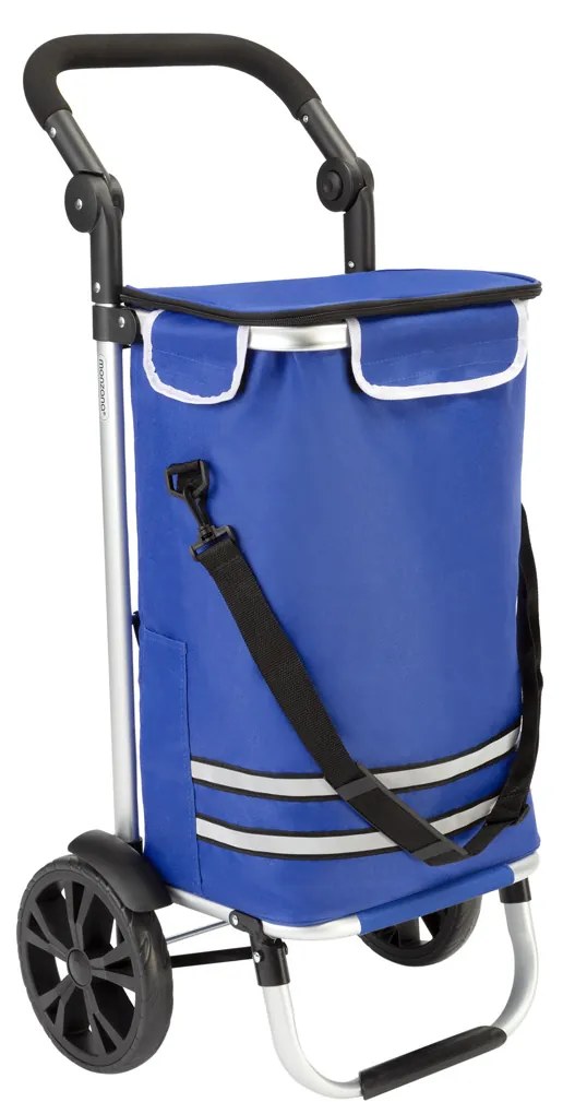 Carucior cumparaturi 36 L Aluminiu Albastru 31 x 24 x 54 cm