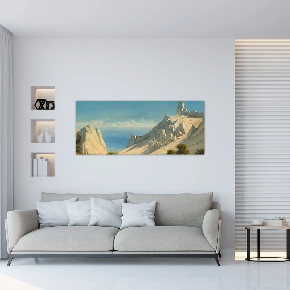 Tablou - Georg Emil Libert, View of Sommerspiret, the Cliffs of Møn, reproducere (120x50 cm)