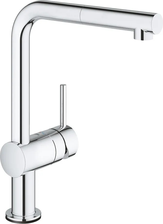 Baterie bucatarie cu dus extractibil Grohe Minta Touch crom