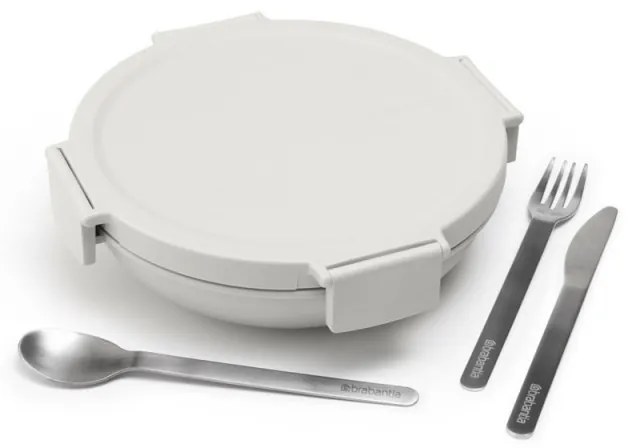 Cutie pentru alimente Brabantia Make&Take 1006301, 1 L, Inchidere ermetica, Fara BPA, Gri deschis