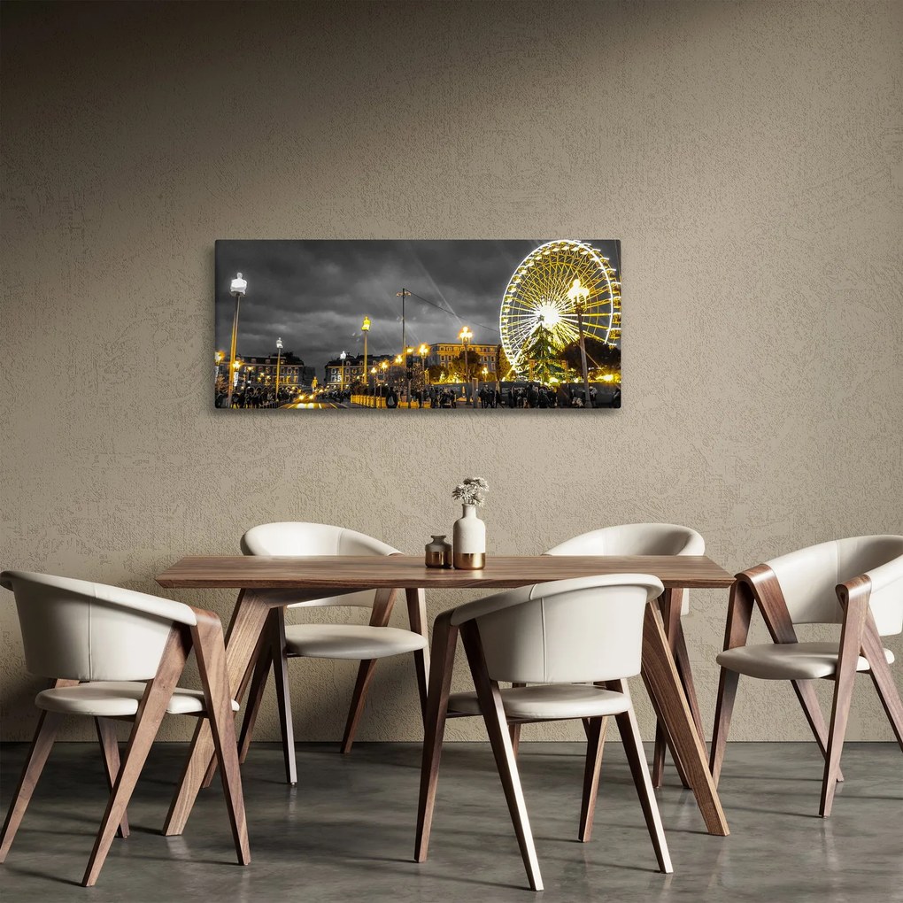 Tablou carusel în amurg (120x50 cm)
