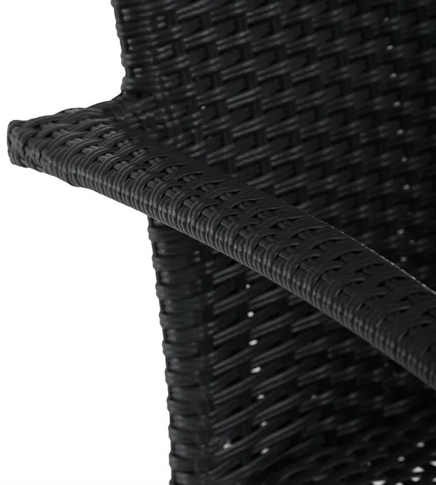 Autronic Scaun de grădină, metal, polyratan,negru, A ZC-S2113 BK