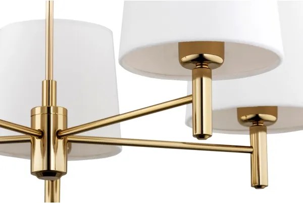 Brilagi - Candelabru cu tijă MONTE 5xE27/60W/230V crem/auriu