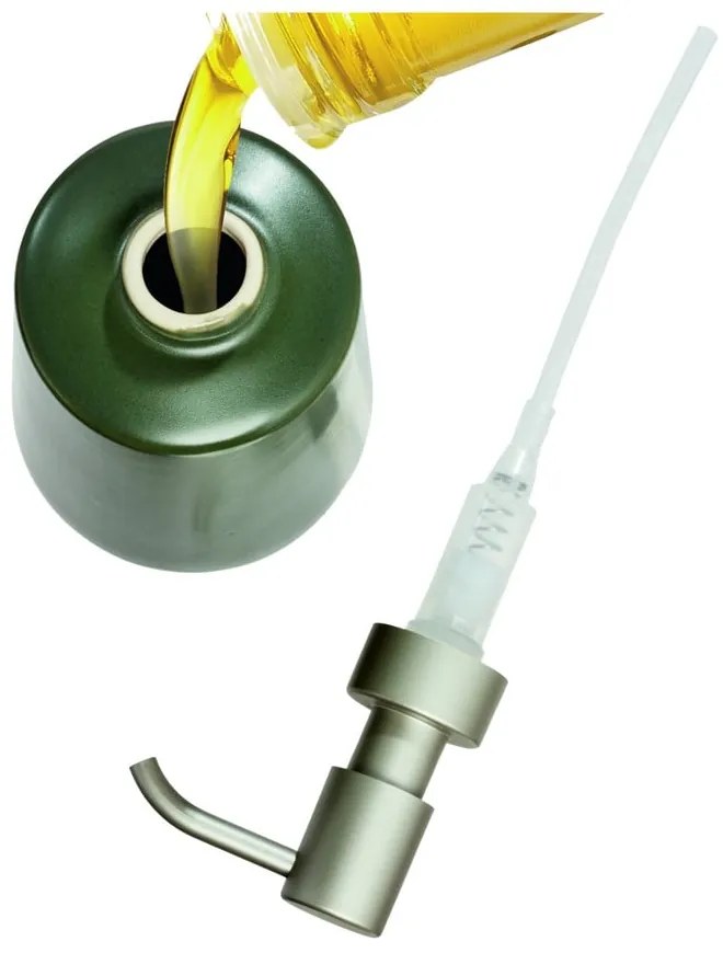 Dispenser de săpun din ceramică iDesign Eco Vanity, verde