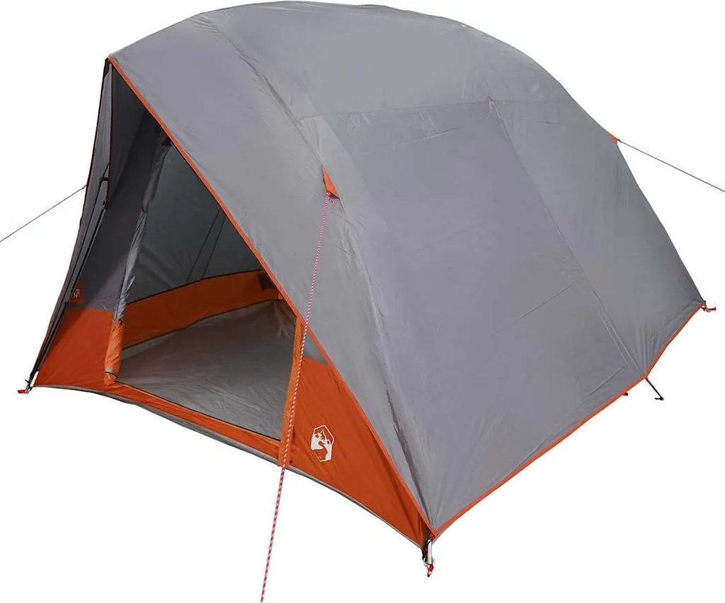 vidaXL Cort de Camping Gri și Portocalie 275 x 230 x 140 cm tafta
