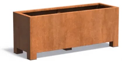 Vas de plante Corten - 150 x 50 x 60 cm