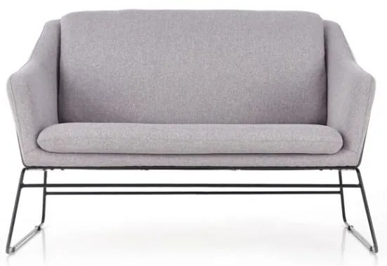 Canapea fixa 2 locuri Soft XL Gri deschis
