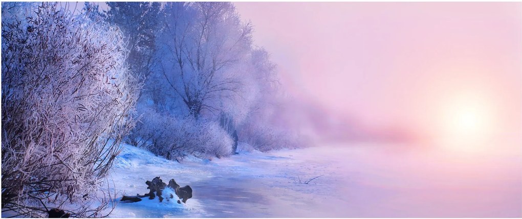 Tablou - Râu înghețat (120x50 cm)
