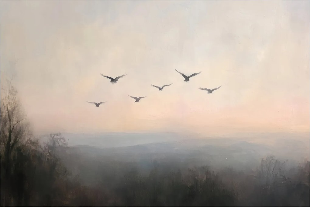 Tablou - Stol de păsări (90x60 cm)