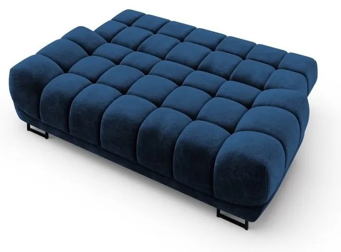 Canapea extensibilă cu 3 locuri și tapițerie de catifea Windsor &amp; Co Sofas Cirrus, albastru închis