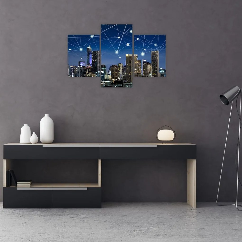 Tablou - Municipiul nocturn (90x60 cm)