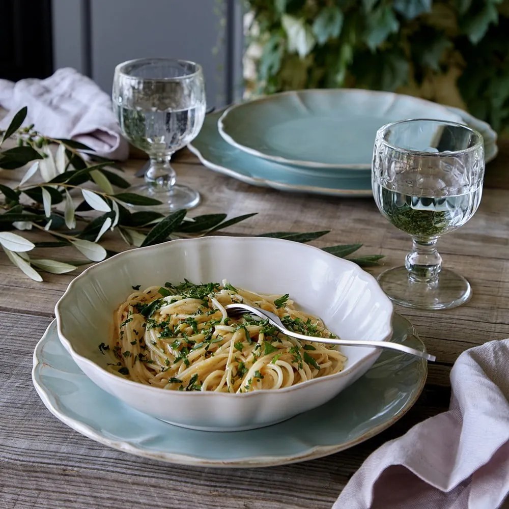 Bol de servire albastru-turcoaz din gresie ø 23 cm Alentejo – Costa Nova