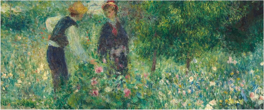 Tablou - Auguste Renoir, Picking Flowers, reproducere (120x50 cm)