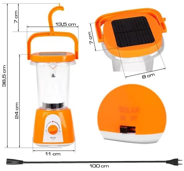 Lanternă LED solară reîncărcabilă cu funcție de acumulator extern LED/230V 710 lm 1600 mAh