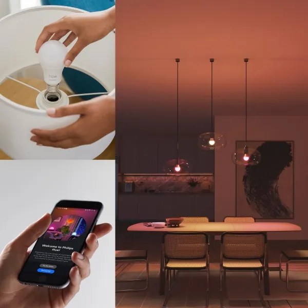 Kit de pornire Philips Hue WACA 2xE27/8W/230V 2200-6500K + dispozitiv de conectare
