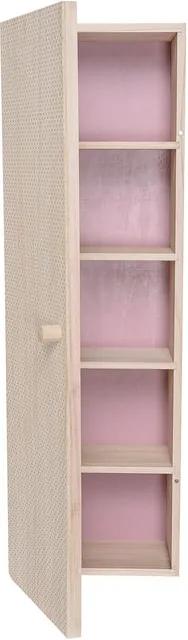 Dulapior din lemn cu interior roz 30x100 cm Cabinet Bloomingville
