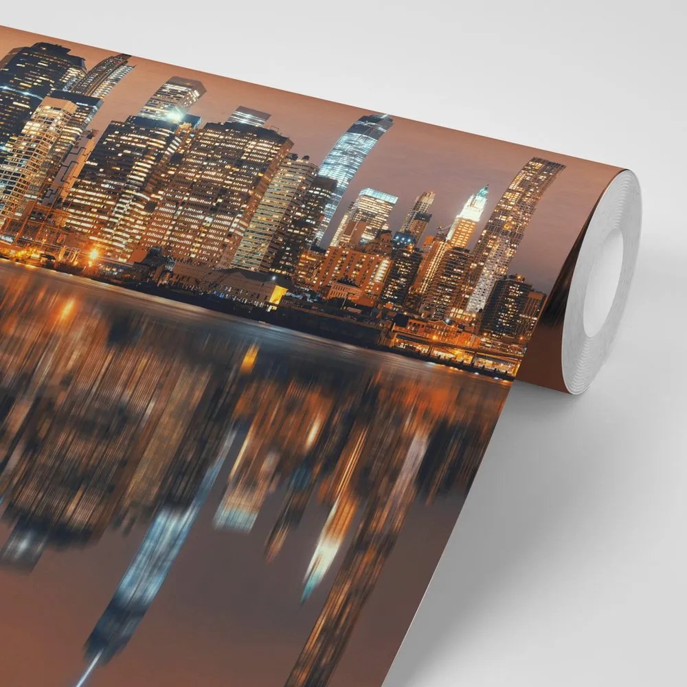 Fototapet reflexie a Manhattanului în apă