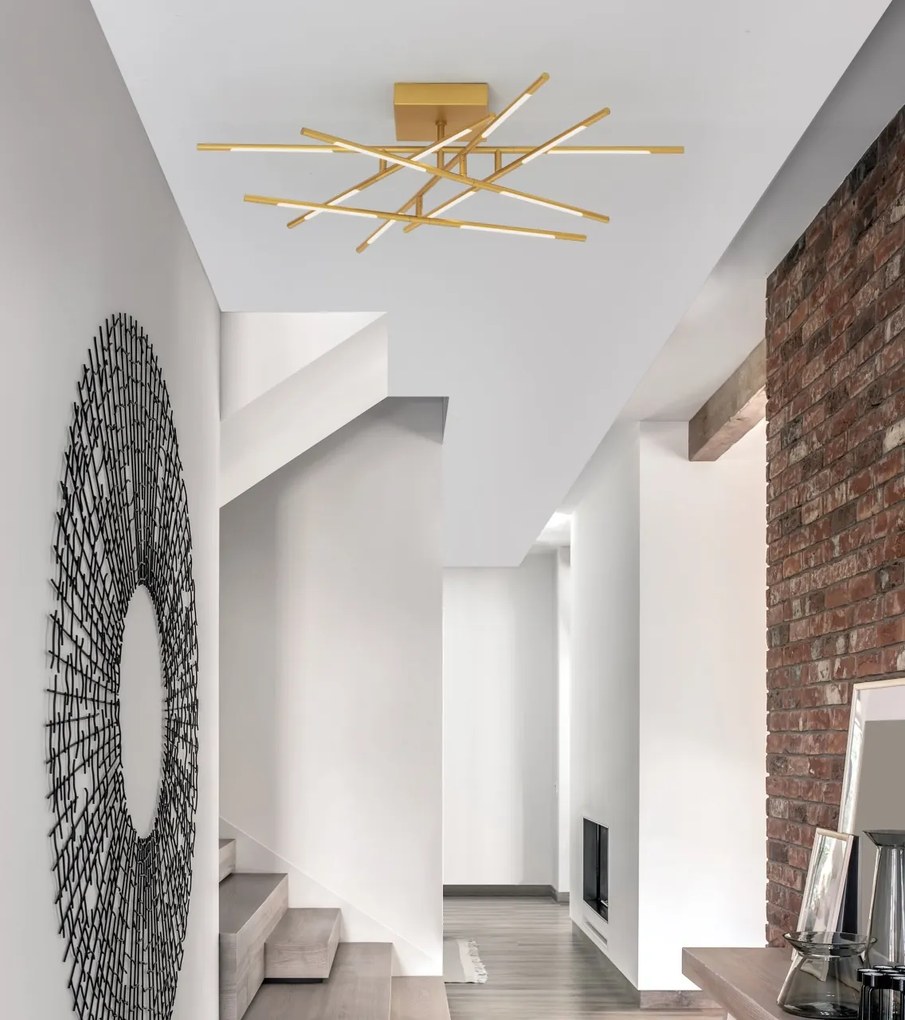 Lustra aplicata LED design modern RACCIO auriu