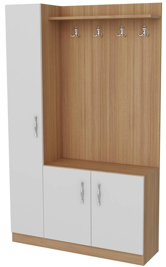 Mobilier hol Neturella (alb + teak). 1102378