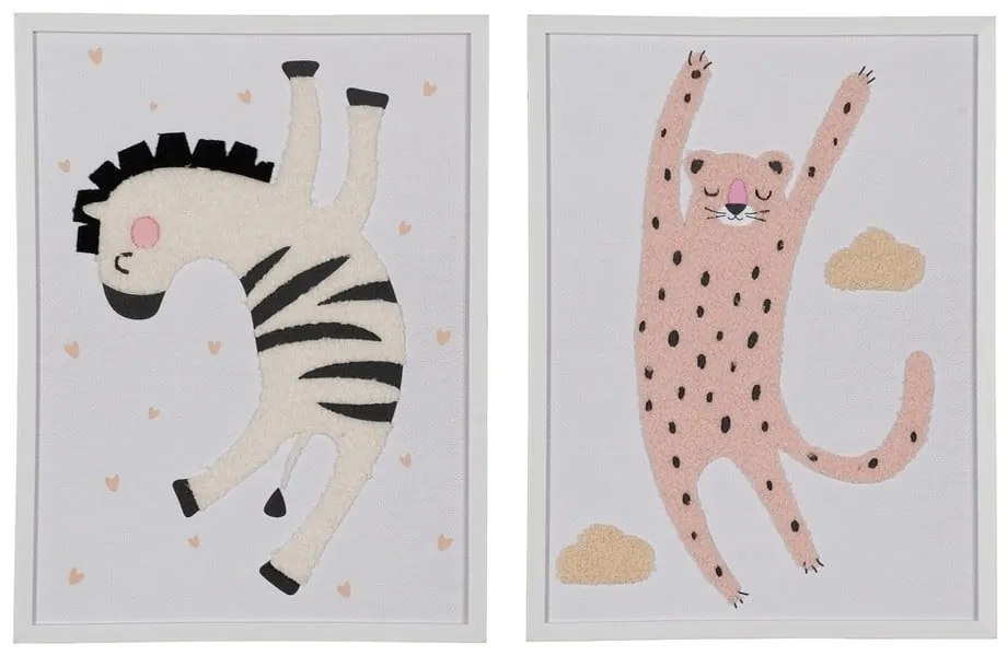 Tablouri pentru copii 2 buc. 30x40 cm Animals – Ixia