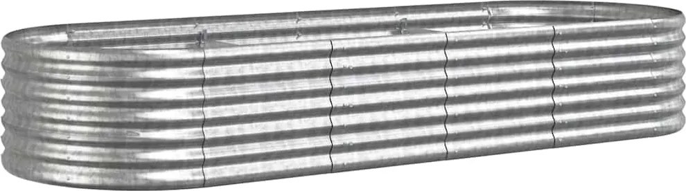 vidaXL Strat înălțat grădină 224x80x36 cm oțel galvanizat