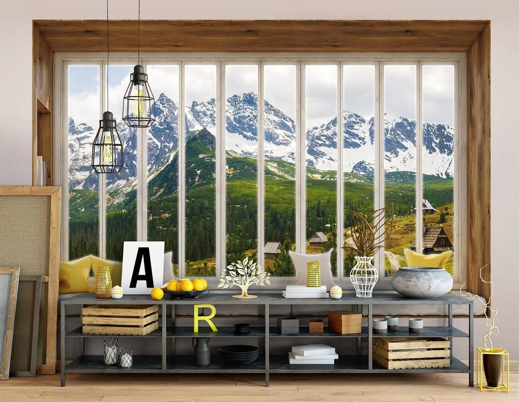 Fototapet - Privire  spre munți (152,5x104 cm)