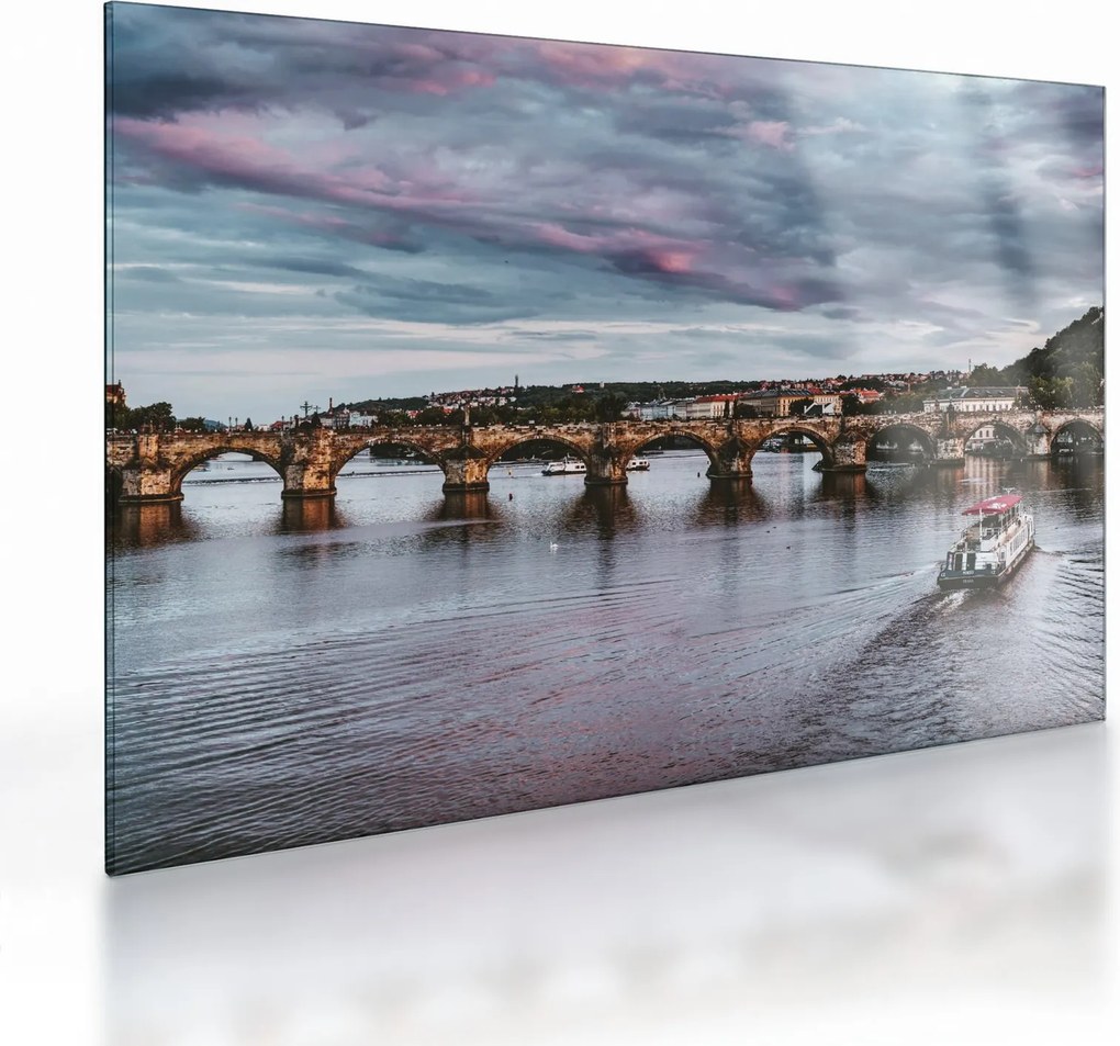 Tablou pe sticlă cu Vltava (70x50 cm)