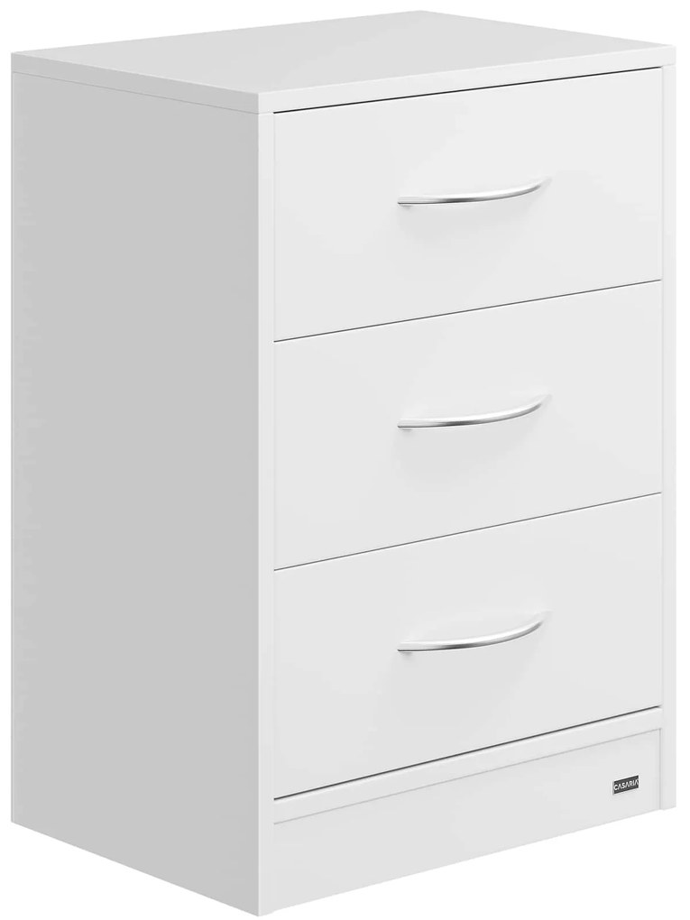 Noptieră ELOISE cu iluminare, 54x39x28cm, alb Casaria