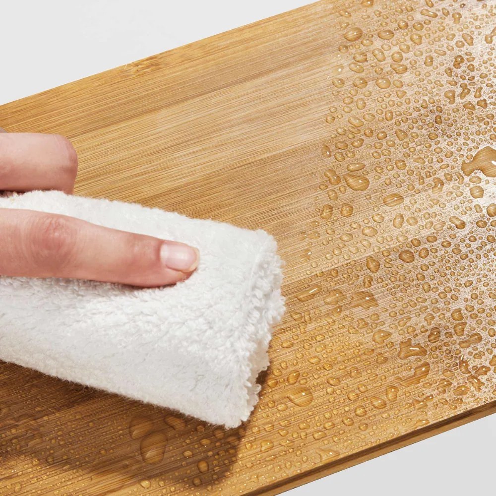 Set de organizatoare din bambus CEZAR, 2 piese, maro/negru SongmicsHome