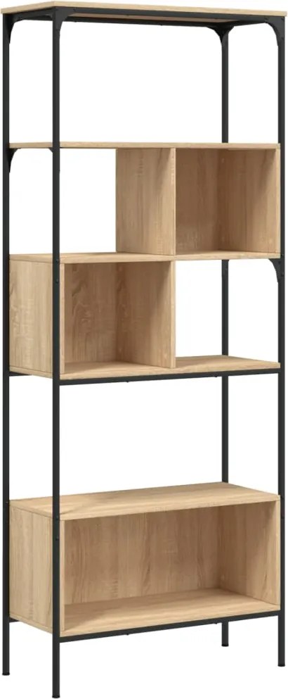 vidaXL Bibliotecă cu 5 niveluri, stejar sonoma, 76x33x188,5 cm, lemn