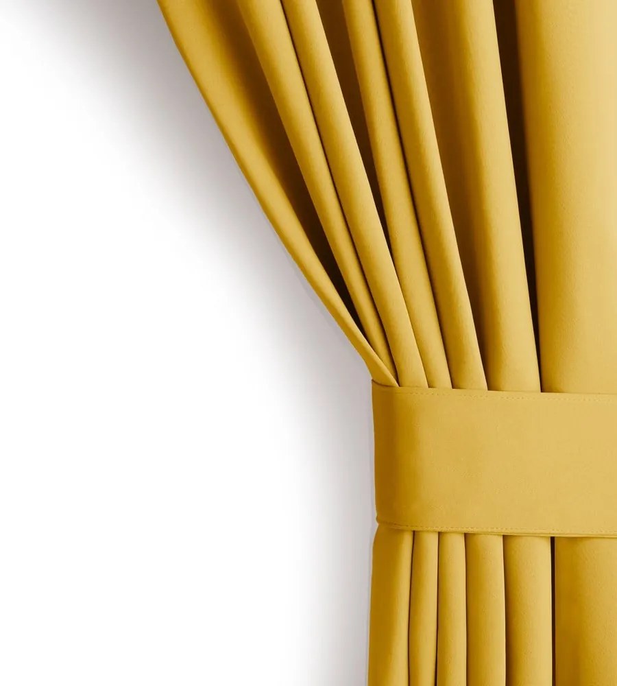 Draperie galbenă dimout (semi-opacă) 140x270 cm Kierra – Restilo
