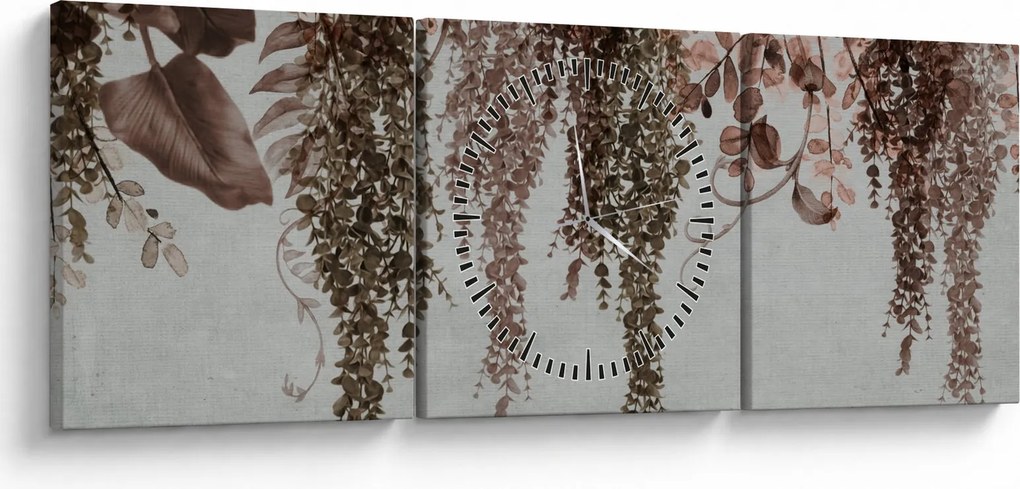Tablou - Plante (cu ceas) (90x30 cm)