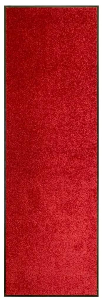 vidaXL Covoraș de ușă lavabil, roșu, 60 x 180 cm