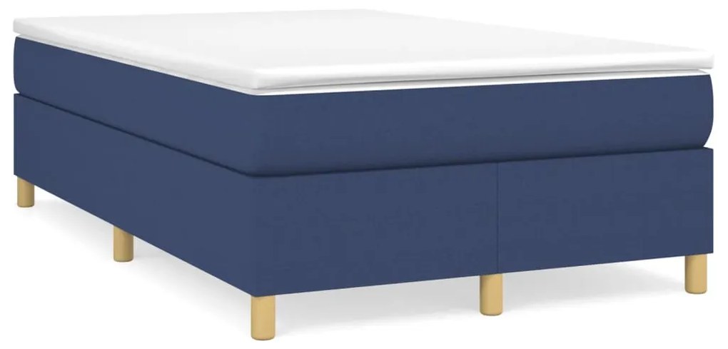 3120951 vidaXL Cadru de pat, albastru, 120 x 200 cm, material textil