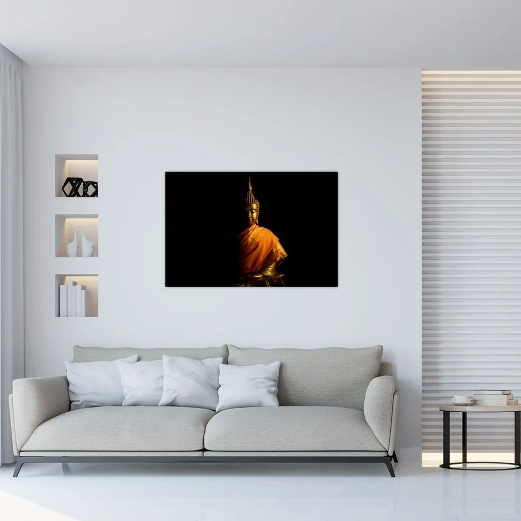 Tablou - Statuia lui Buddha de aur (90x60 cm)