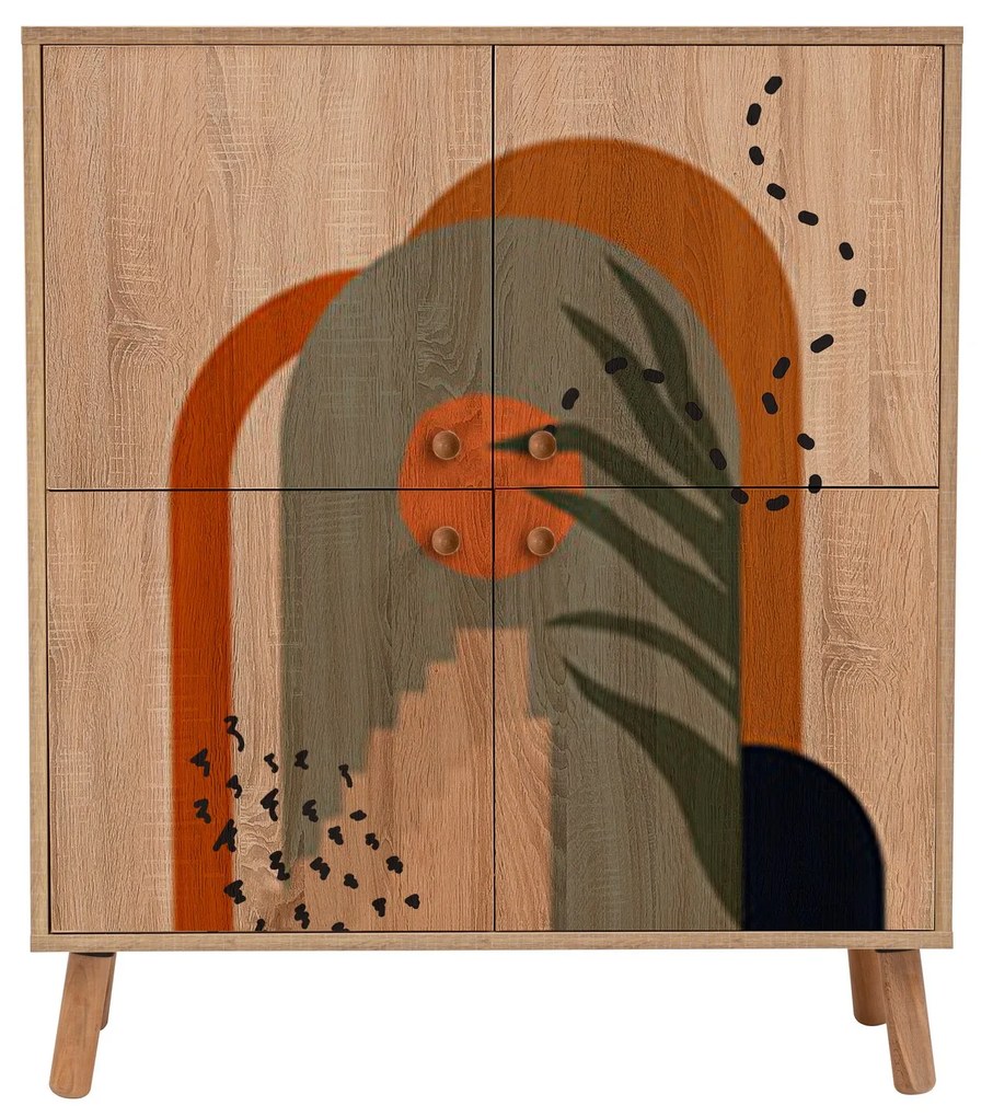 Mobilier pentru hol Maluxe 985 (Stejar sonoma + Piatră). 1089079