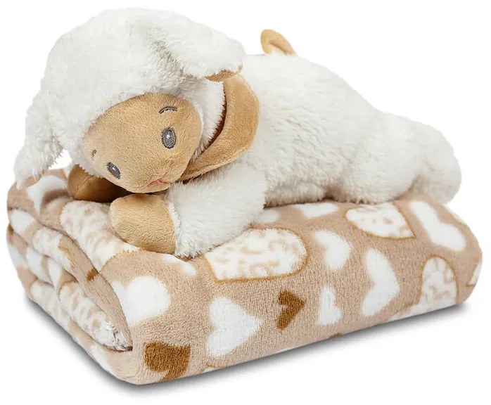 Pătură cu jucărie din pluş OIŢĂ