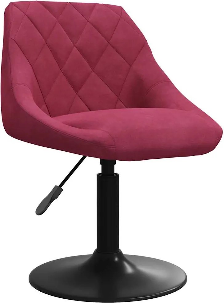 vidaXL Scaun de bucătărie, roșu vin, catifea
