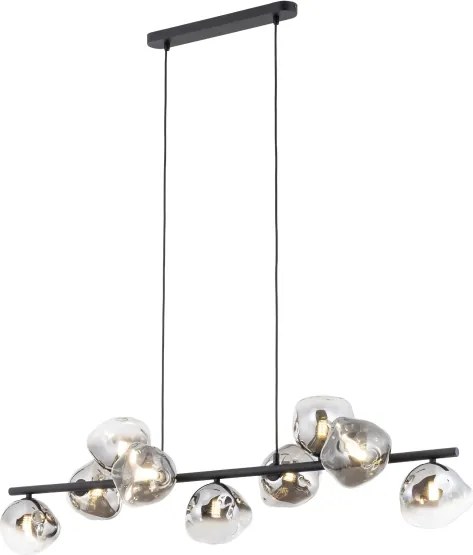 Brilagi - Lustru pe cablu VULCANO 9xG9/8W/230V negru/negru fumuriu