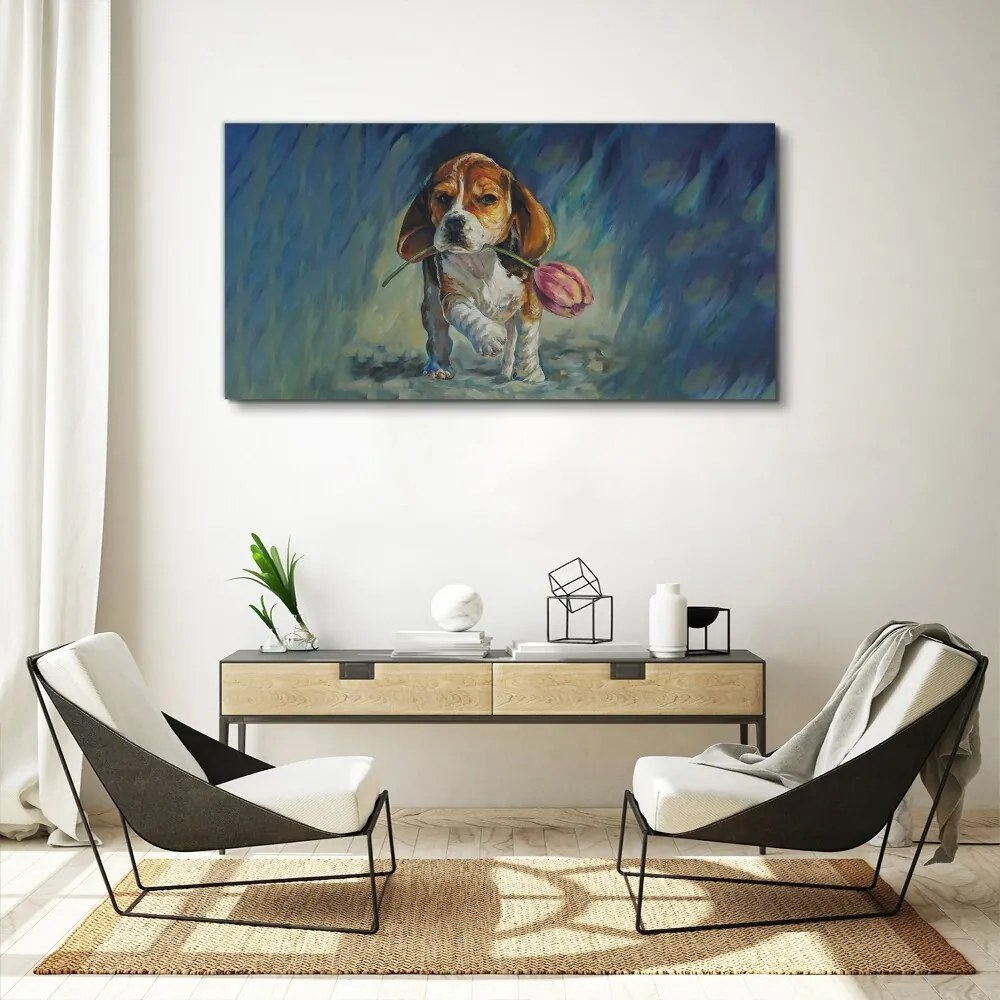Tablou canvas Floare abstractă de câine de companie