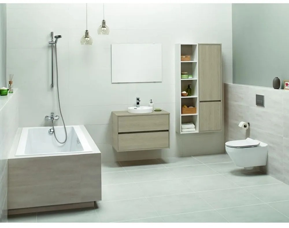 Dulap pentru lavoar, 53x100x45 cm, 2 sertare, stejar Stejar, 1000x450 mm