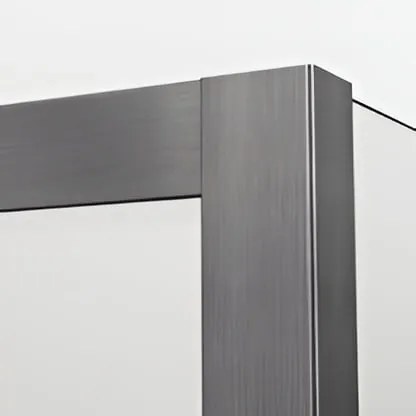 Paravan dus cu sticla riflata walk-in 120x200 cm, gun metal periat, sticla 8 mm, Ronal Lina 1200x2000 mm, Gun metal periat