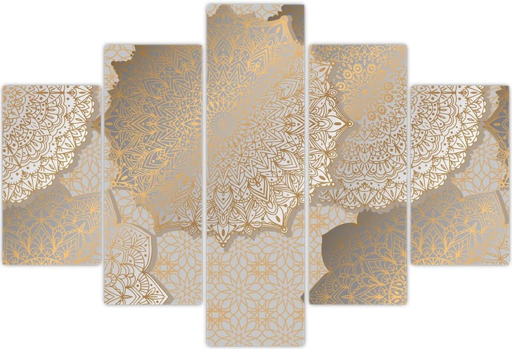 Tablou - Mandale în tonuri aurii (150x105 cm)