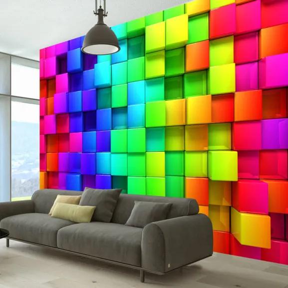 Fototapet Colourful Cubes 350 x 245 Cm-Resigilat