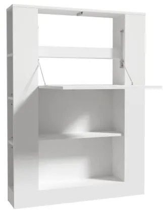 Etajera Multifunctional Alb, 88,2 x 120,8 x 18,6 (62,2) Cm