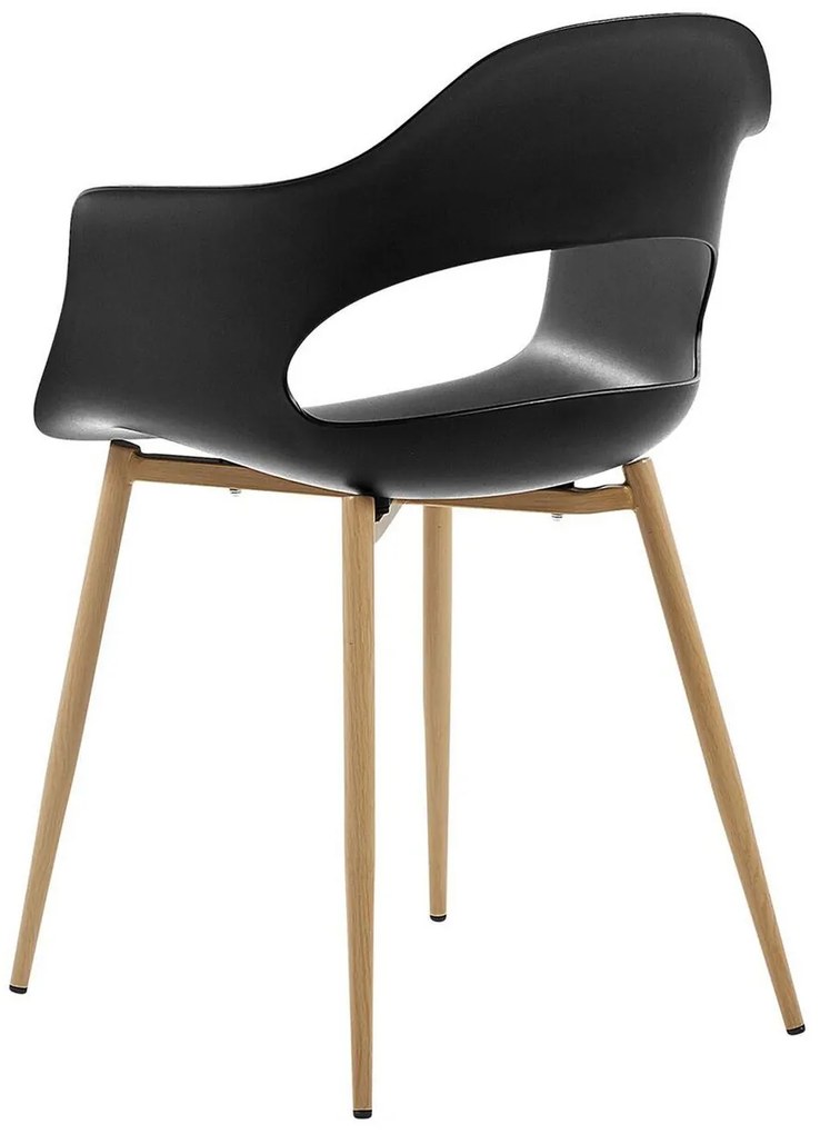 Set 2 buc. scaune de sufragerie URCA (negru). 1022902